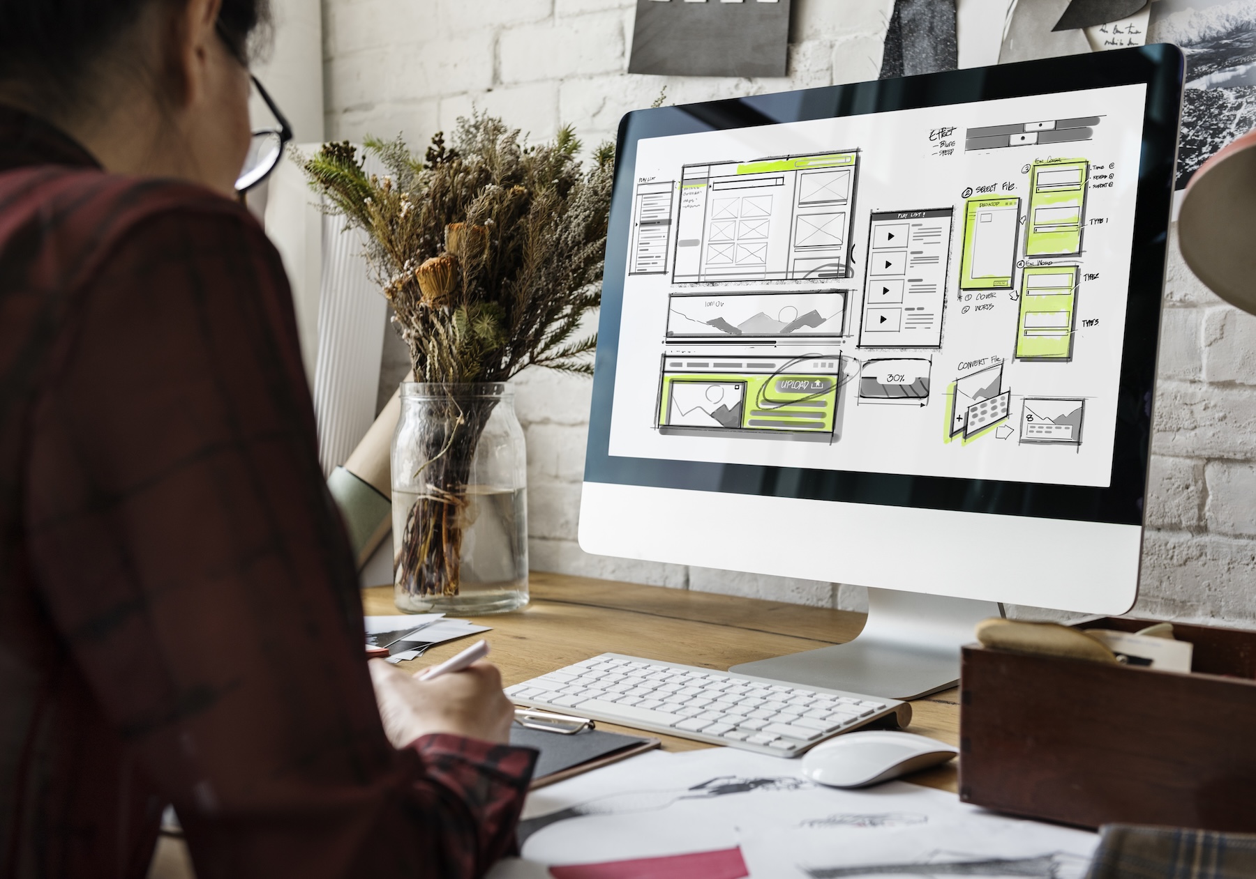 Website development layout sketch Website development layout sketch